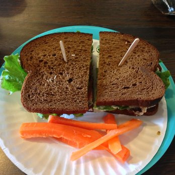 Squaw Bread-Hummus Sandwich (NO COOKING, Only Eating)